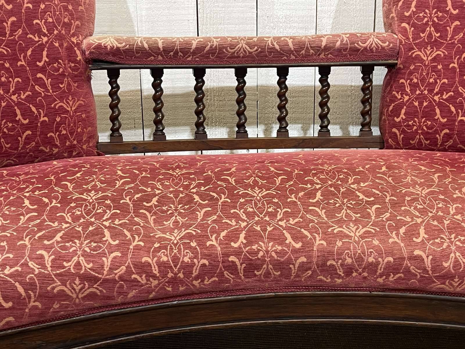 19th century English mahogany bench