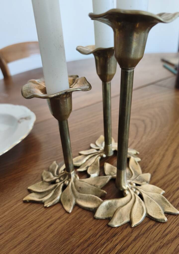 Brass candlestick.