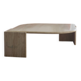 Vintage travertine coffee table, "Eye" model, by Rochebobois