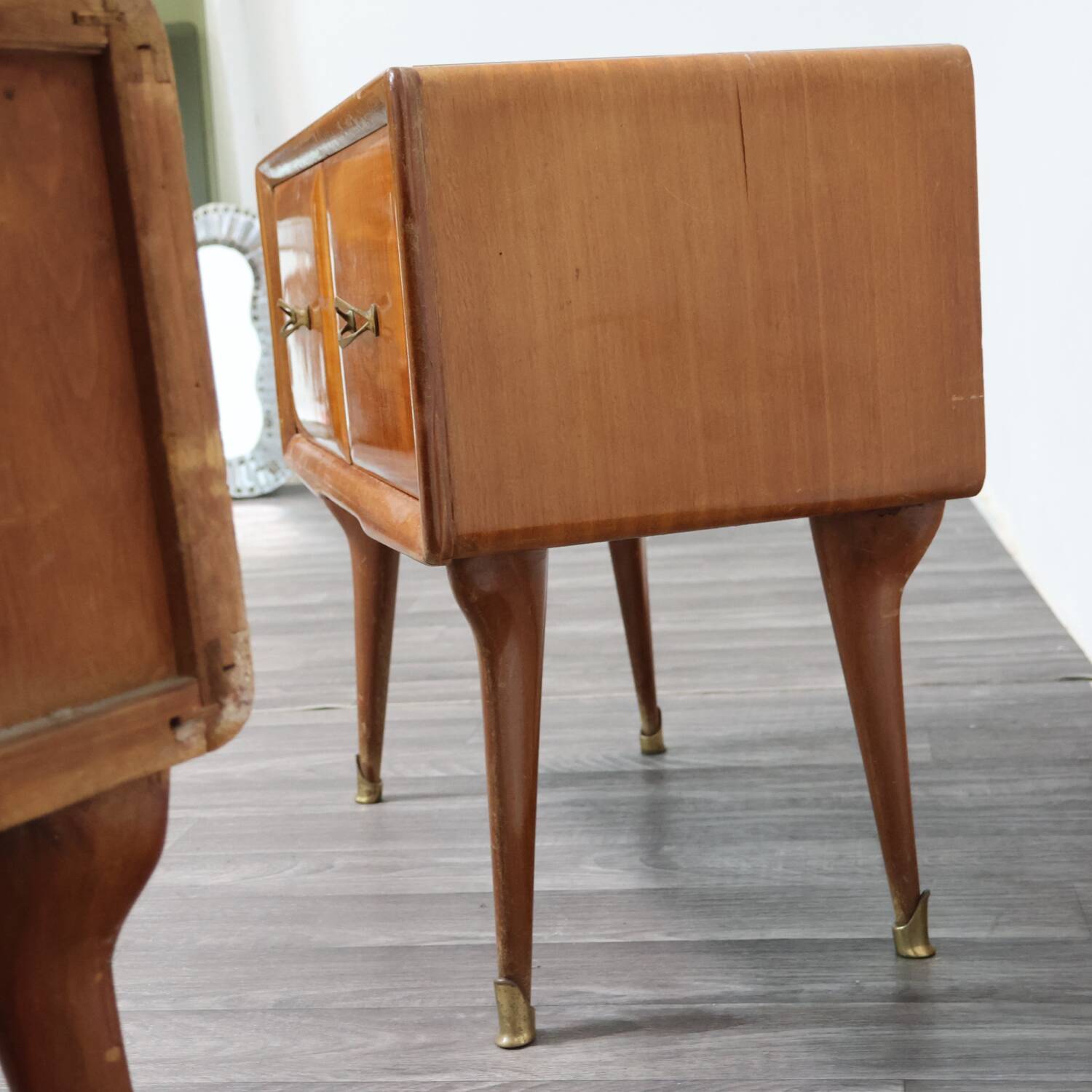 Coppia Di Comodini Gio Ponti Style Mid-Century 1950’s Modernariato Des