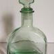 Carafe à whisky en verre vert vintage