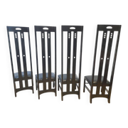 Set of 4 Ingram chairs by Charles Rennie Mackintosh