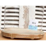 Oval glass globe 27 cm high