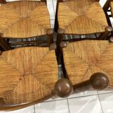 Set of 8 Charles Dudouyt Brutalist Dining Chairs 1960
