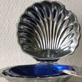 Persian blue shell butter dish
