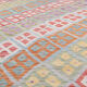 Handmade flat woven geometric kilim rug- 202x296cm