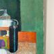 Old painting, still life with bottles signed Milliquet (1896-1982)