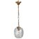 Vintage glass and gold metal pendant light