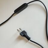 MAISON JANSEN (attr) 'Ammonite' lamp 102cm, gilded brass and black lacquered wood