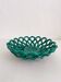Vintage Vallauris green woven ceramic fruit bowl