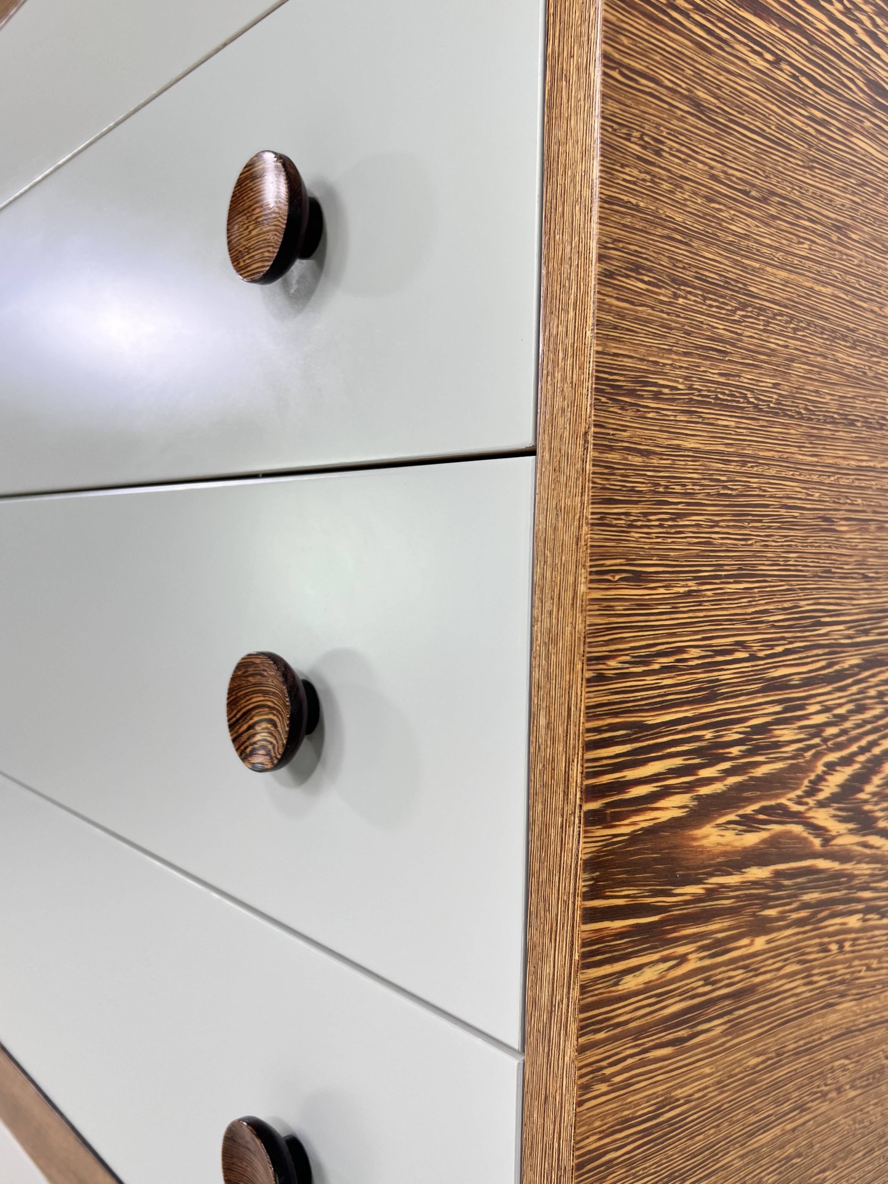 Dresser chiffonnier 6 drawers wenge and satin lacquer
