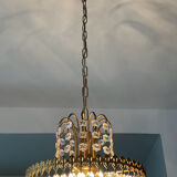 Brass tassel basket chandelier