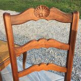 Suite of 6 Louis XV-style mulched chairs