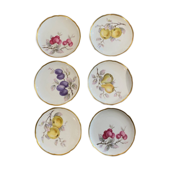 Six assiettes de fruits en porcelaine par Hutschenreuter Bavaria