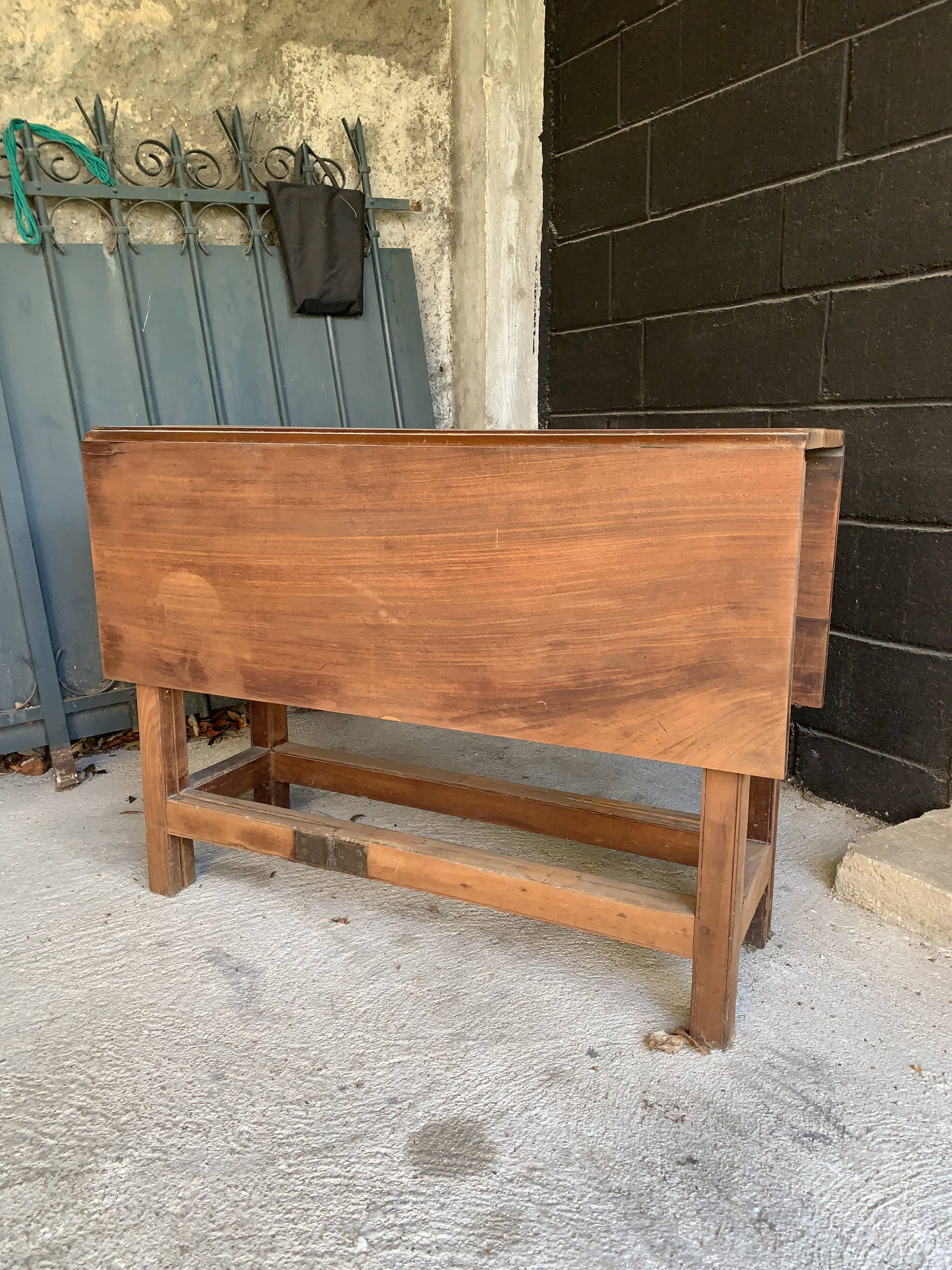Solid wood table or console.