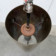 Brass tube pendant lamp in mid-century style, 1960s.