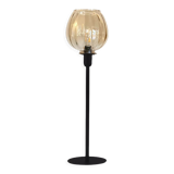 Table lamp with a round ridged lampshade vintage