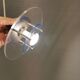 Petite suspension danoise Space-Age en verre plexi translucide, estimée années 1980.