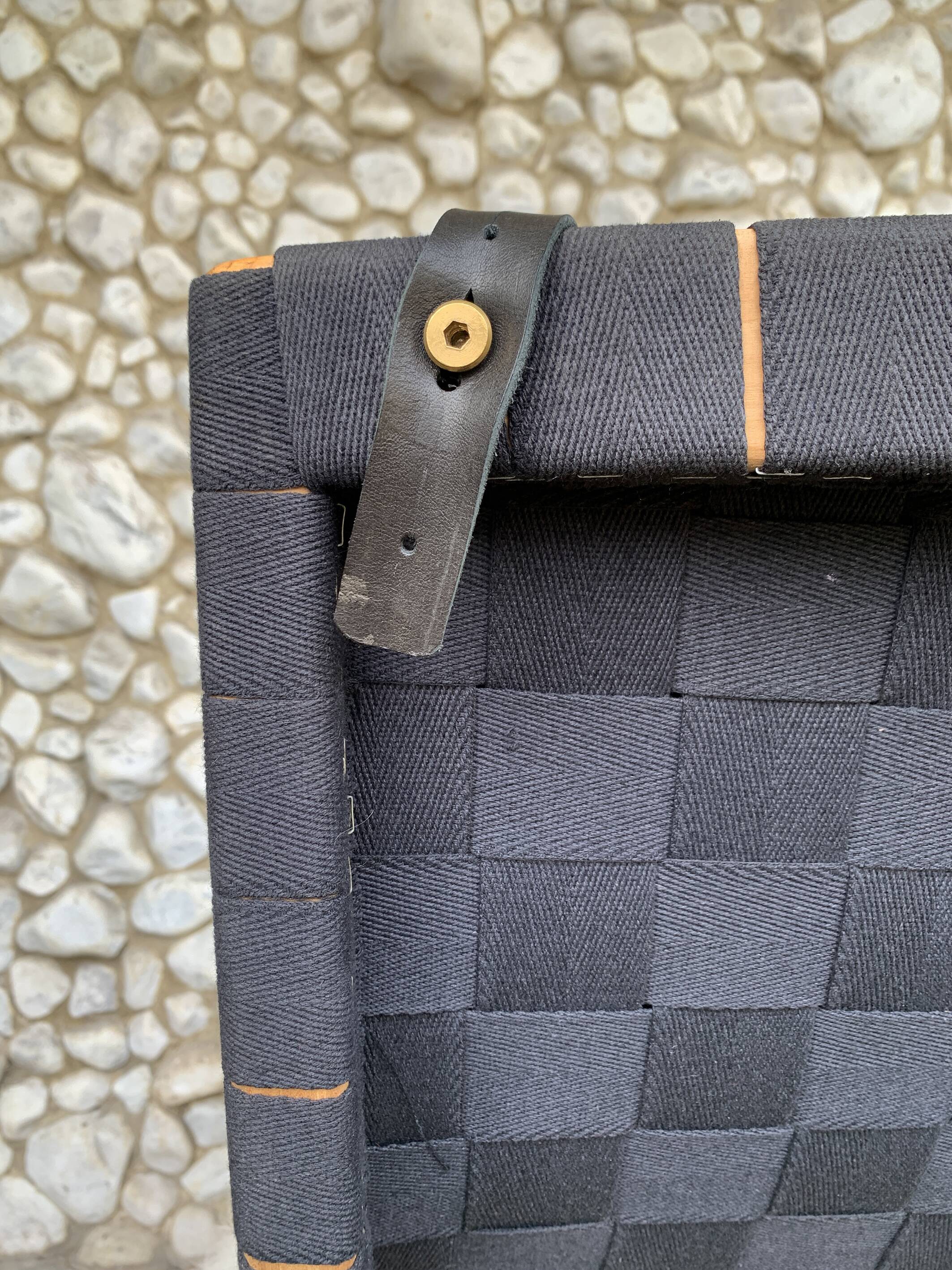 Pernilla armchair in black canvas by Bruno Mathsson, Dux, Sweden 1970