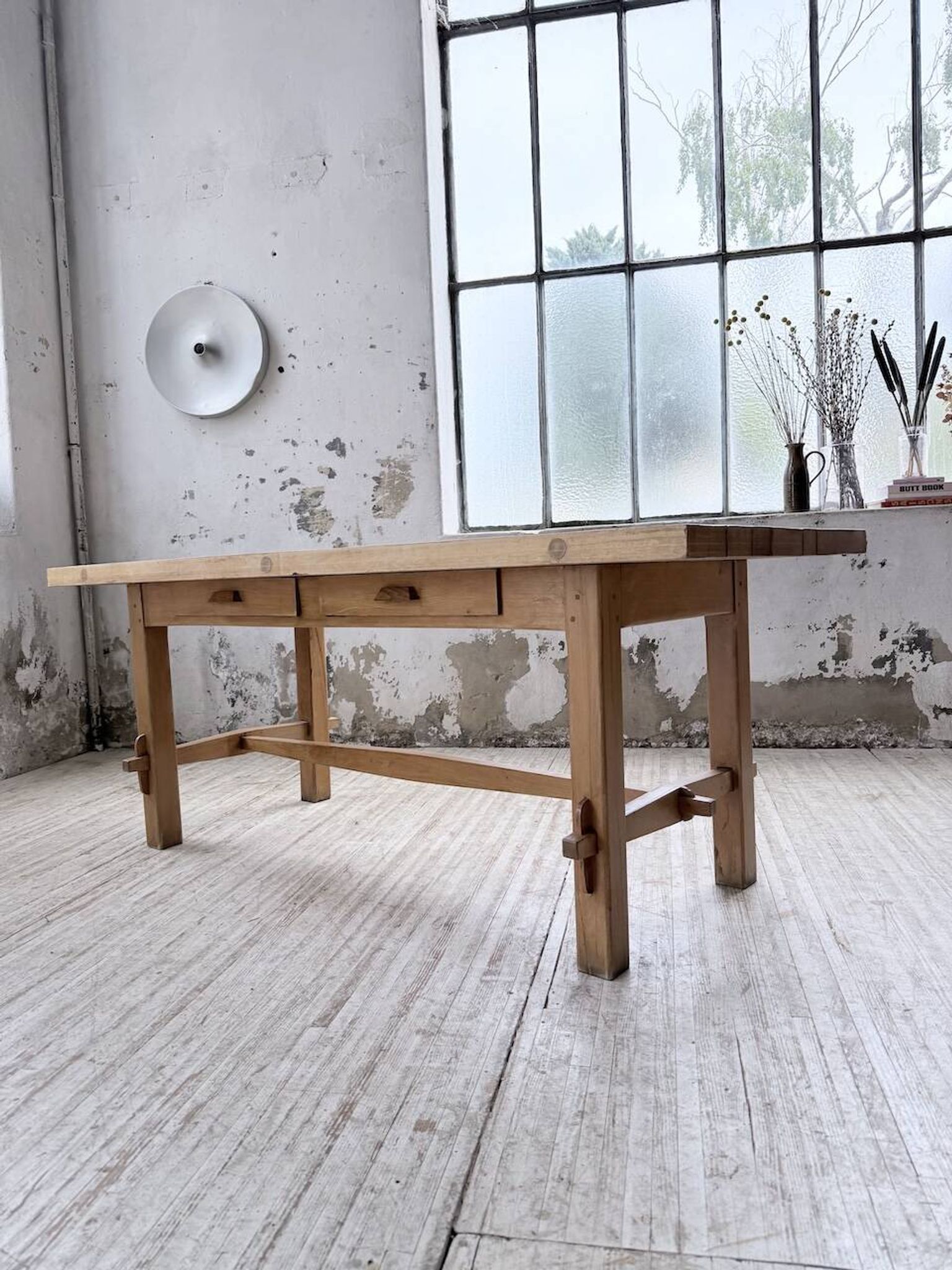 Table mobilier montagne 1950 hêtre massif