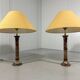 Set of 2 large marble table lamps 1970's