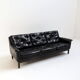 Black leather sofa
