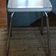 Tabouret formica blanc gris vintage