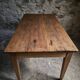 Table à manger rustique de ferme française, deux tiroirs, années 1920–1940