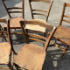 Studded bistro chairs with patterns