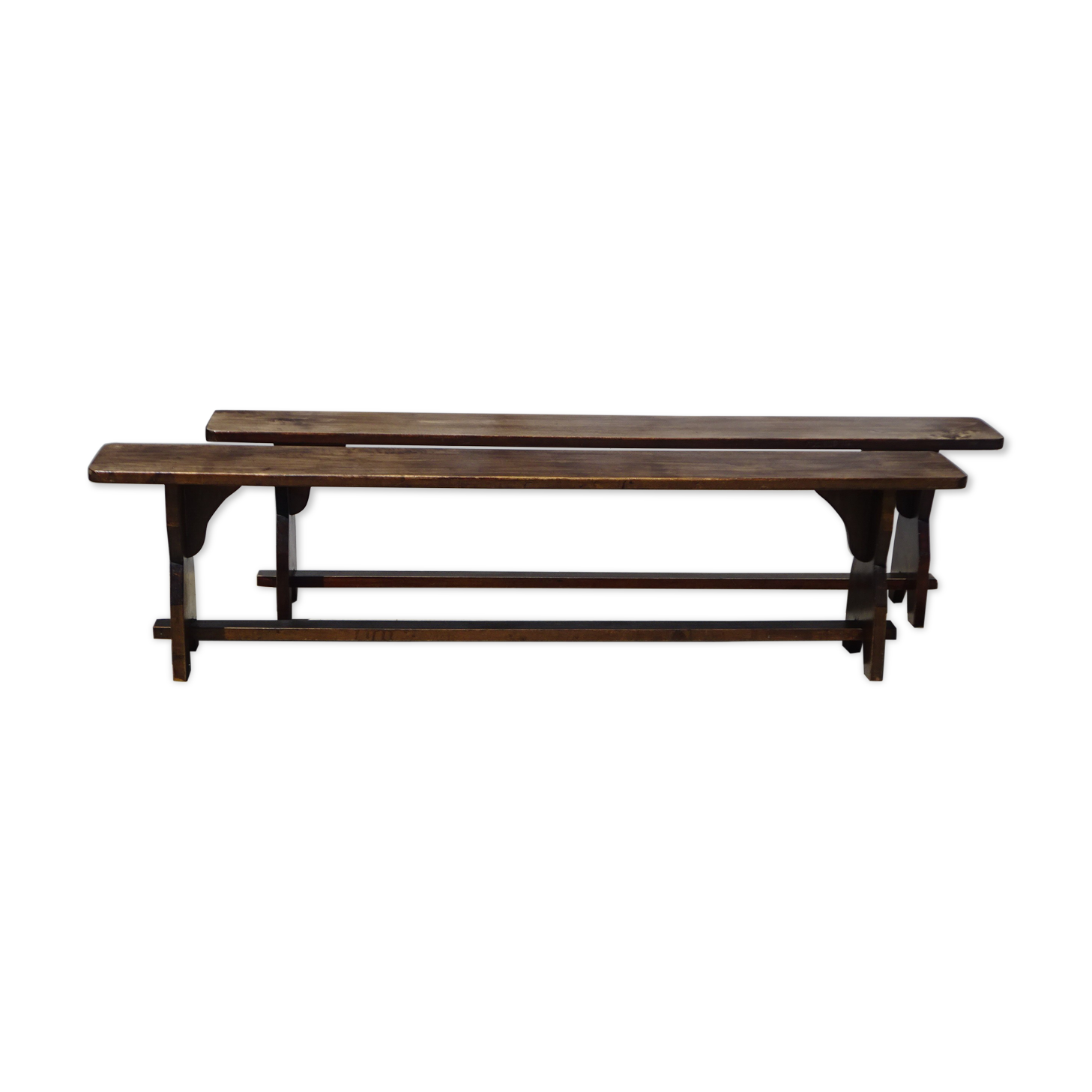Solid wood country benches