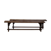 Solid wood country benches