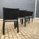 4 black Cassina Cab chairs by Mario Bellini