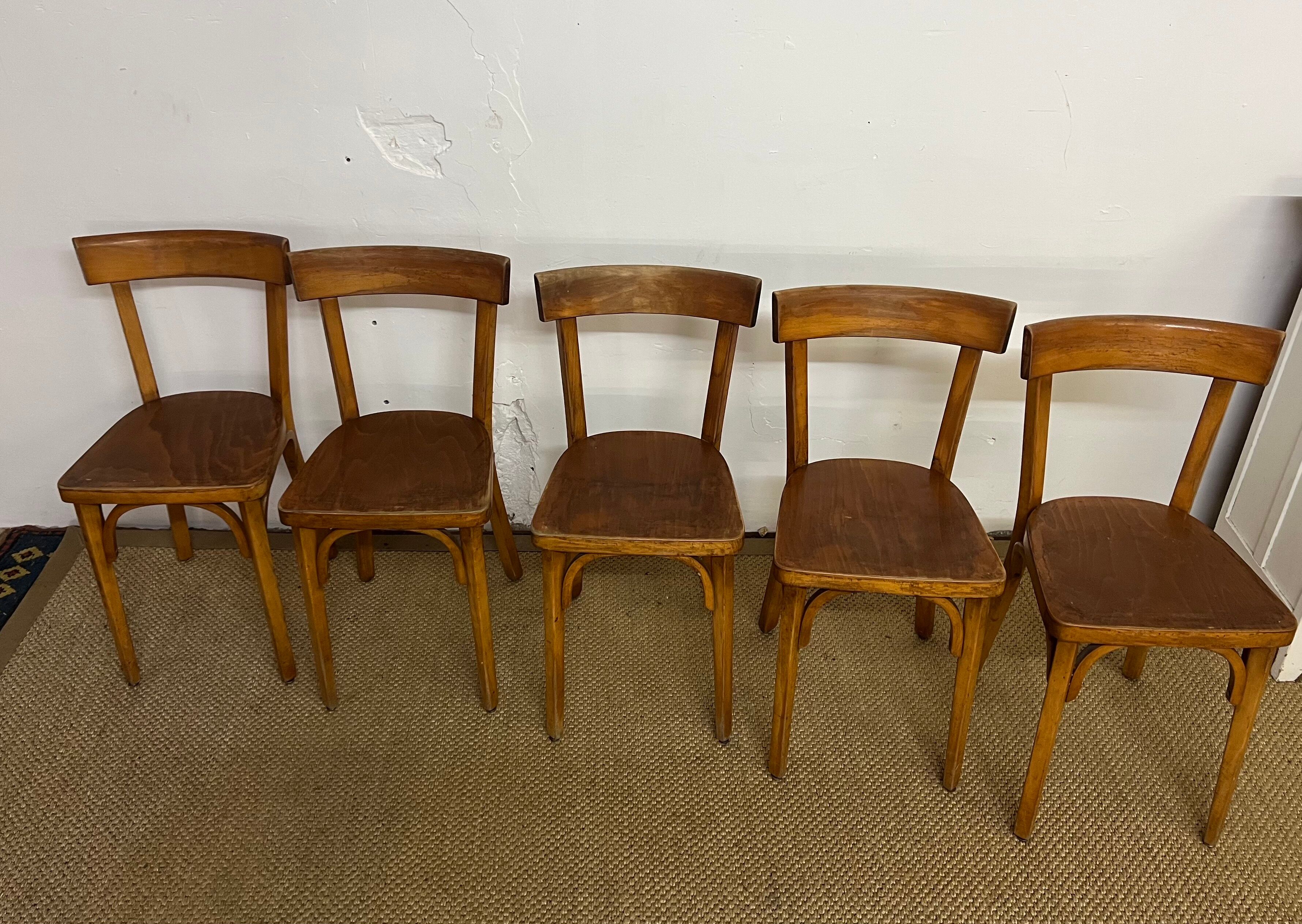 5 Baumann bistro chairs