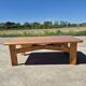 Vintage set pine coffee table and corner table