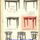 Table ou bureau Thonet N°8122, vers 1910, plateau chêne.
