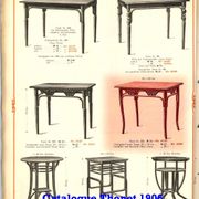Thonet table or desk No. 8122, circa 1910, oak top.