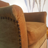 Velvet toad armchair