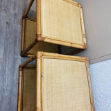 Set of two rattan bedside or side tables