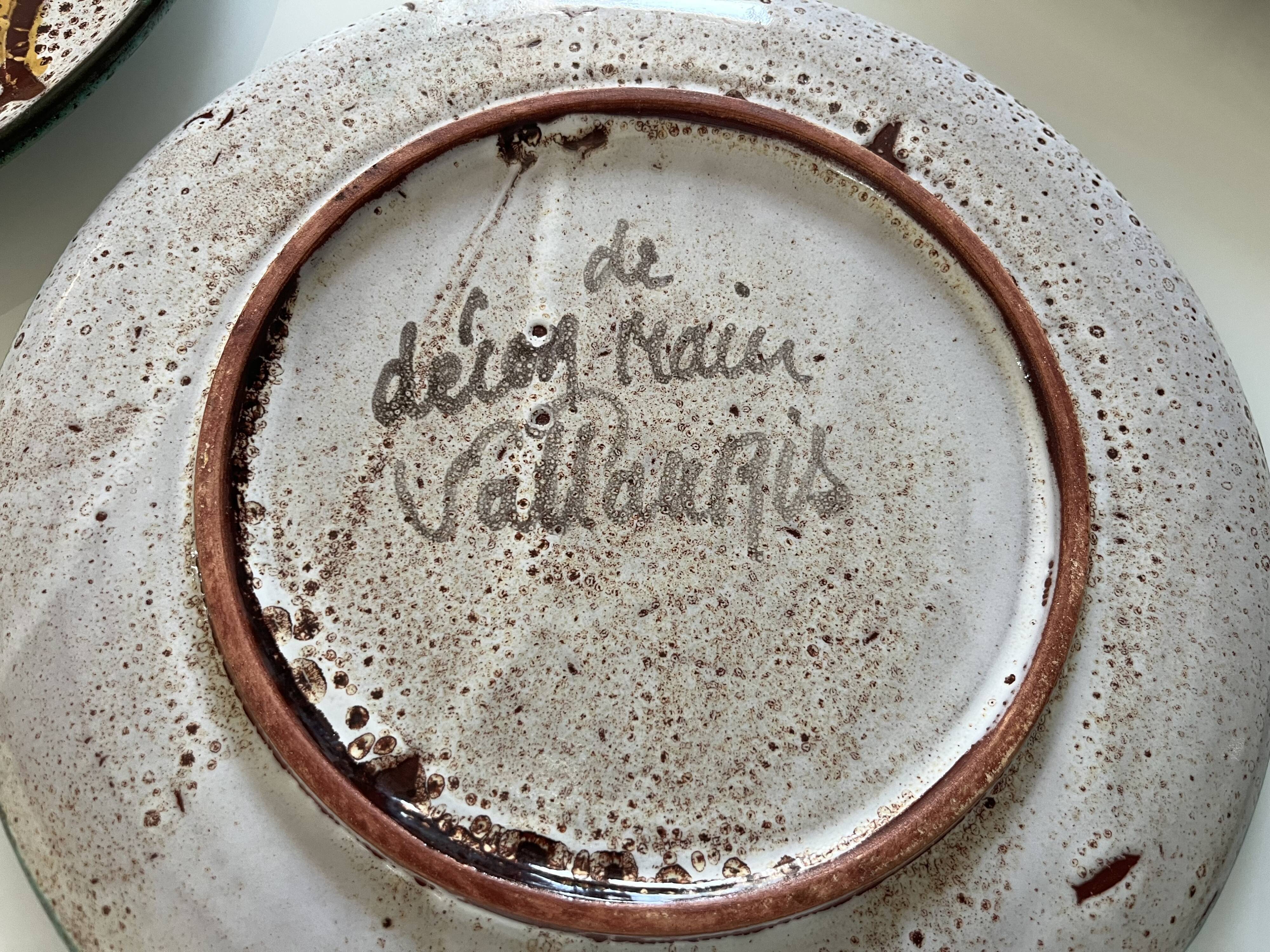 Fish service Vallauris dish + 12 plates