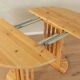 80s extendable Dining Table with wooden struts