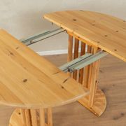 Table de salle à manger extensible des années 80 avec pieds en bois