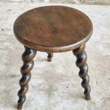 Vintage stool milking stool beech wood