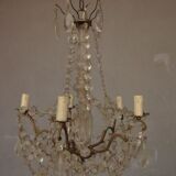 Chandelier pendants and garlands to 6 lights around 1900