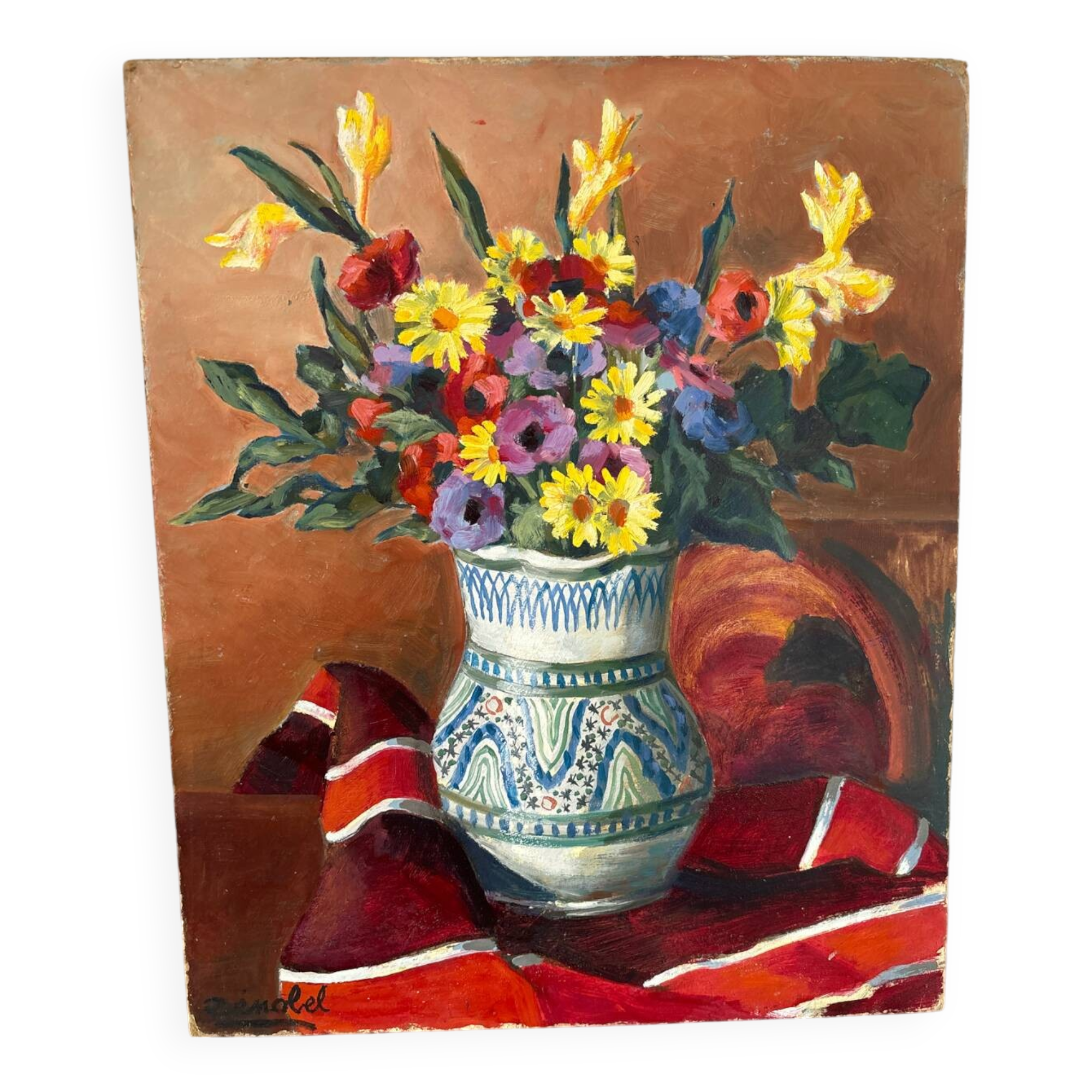 Bouquet of flowers signed