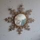 Vintage gold metal sun mirror