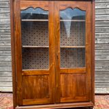 Walnut Showcase Period Restoration XIX Eme Century