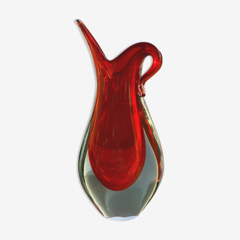 Red Murano vase