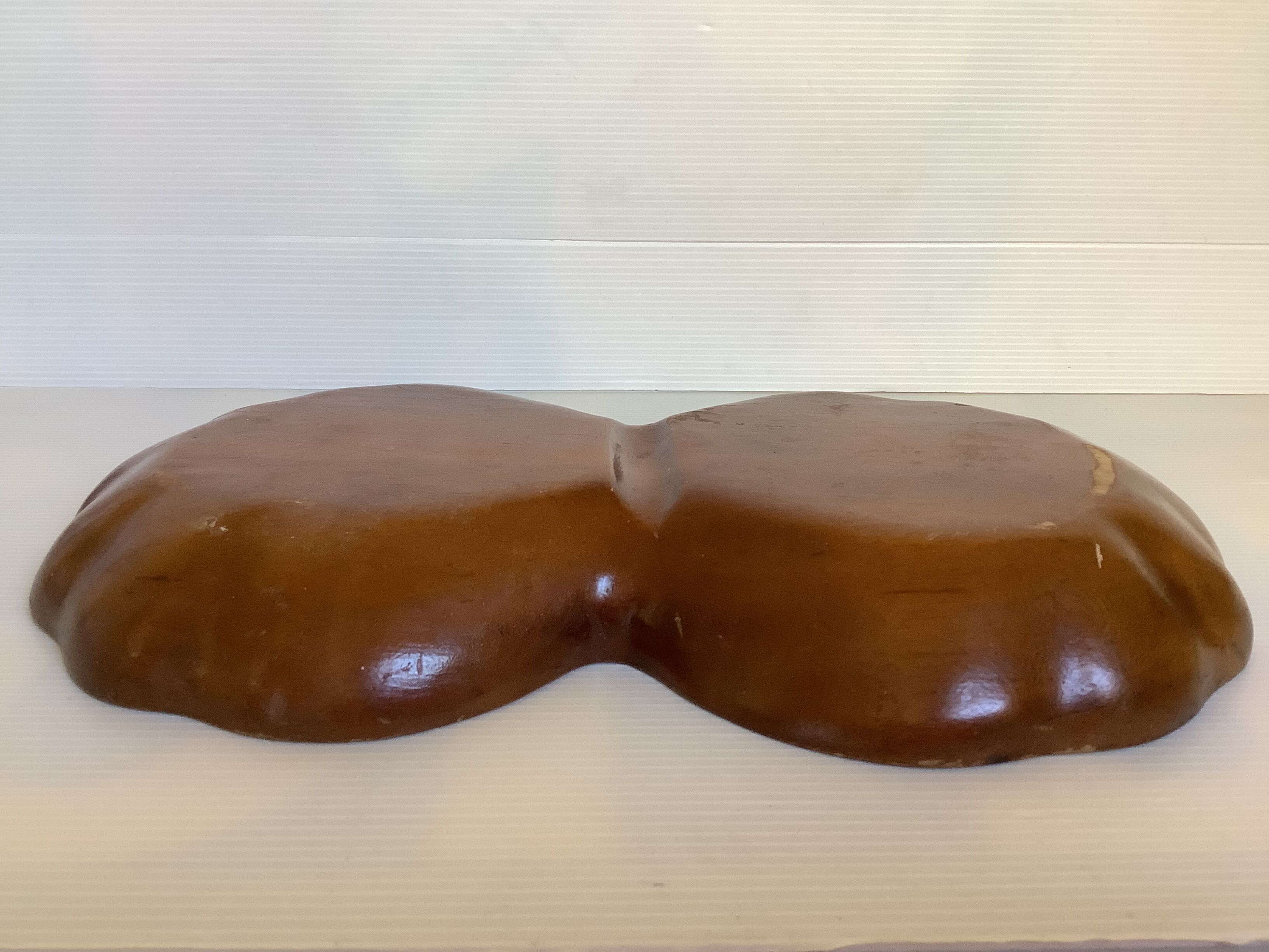 Mother-of-pearl and wooden fruit basket