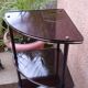 Etagere d’angle vintage 1960 formica 4 plateaux