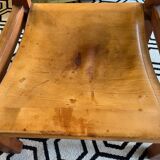 Paire de fauteuils et un repose pied Pierre Chapo 1960